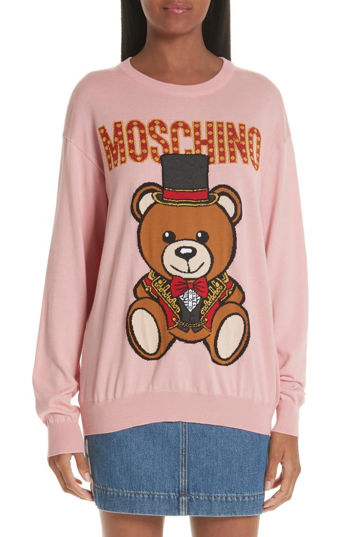 Women's Moschino Circus Teddy Sweater - Pink