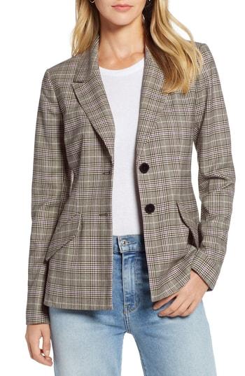 Women's Halogen Dart Detail Blazer (similar To 14w) - Brown