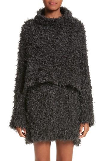 Women's Eckhaus Latta Fuzzy Dolman Sweater /small - Grey