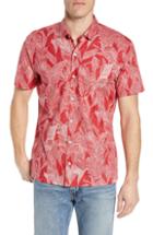 Men's Tori Richard Line N Seek Fit Sport Shirt, Size Small - Red