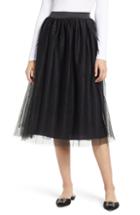 Women's Halogen Tulle Midi Skirt, Size - Black