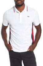 Men's Lacoste Sport Regular Fit Colorblock Tech Pique Polo (s) - White