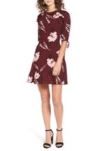 Women's Bp. Tie Detail Cutout Dress - Burgundy