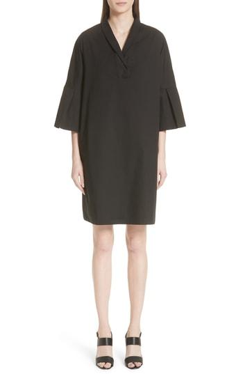 Women's Fabiana Filippi Bell Sleeve Stretch Poplin Dress Us / 38 It - Black