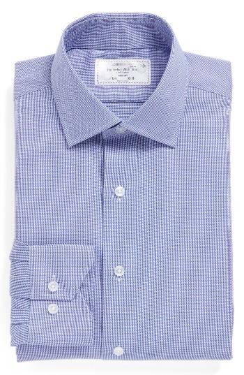 Men's Lorenzo Uomo Trim Fit Solid Dress Shirt 32 - Blue