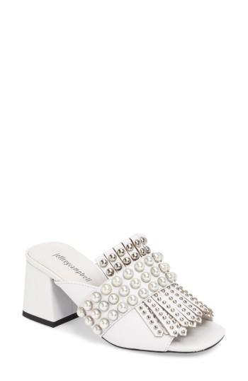 Women's Jeffrey Campbell Lenoir Peep Toe Mule .5 M - White