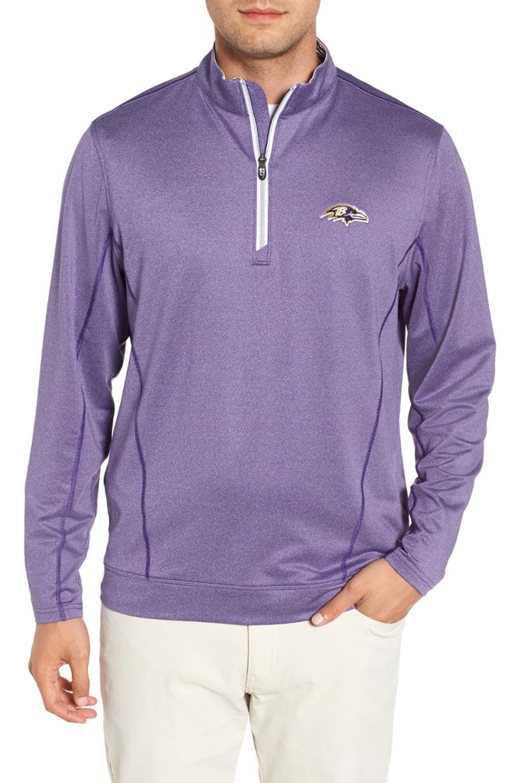 Men's Cutter & Buck Endurance Baltimore Ravens Fit Pullover, Size Medium - Purple