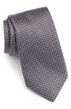 Men's Boss Textured Silk Tie, Size - Grey
