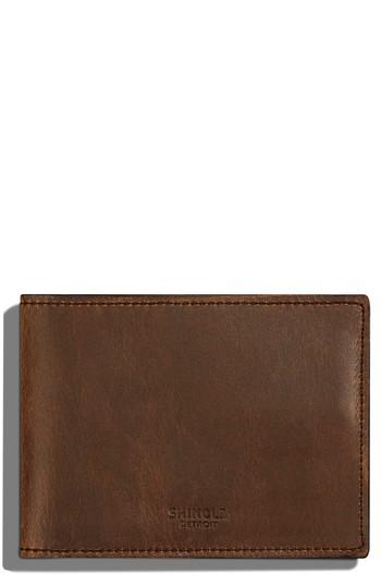 Men's Shinola Leather Wallet - Green