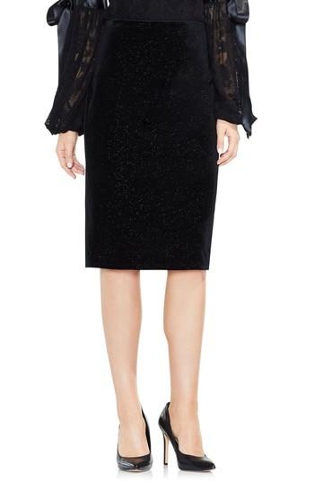 Women's Vince Camuto Sparkle Velvet Pencil Skirt - Black