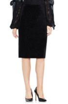 Women's Vince Camuto Sparkle Velvet Pencil Skirt - Black