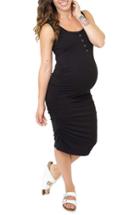 Women's Nom Maternity Sleeveless Maternity/nursing Dress - Black