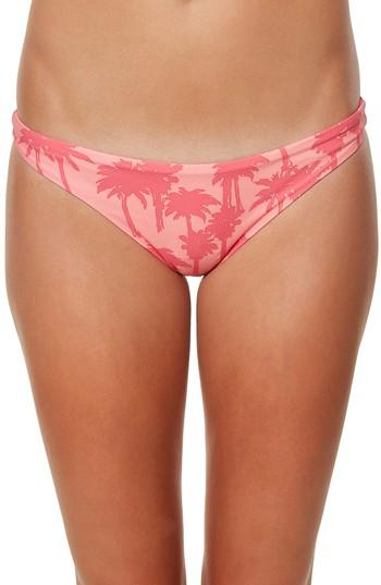 Women's O'neill Palm Classic Bikini Bottoms - Coral