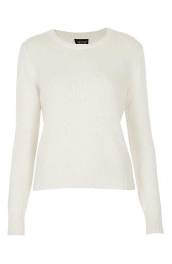 Topshop Angora Sweater Ivory
