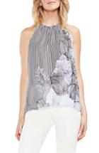 Women's Vince Camuto Pattern Mix Sleeveless Blouse, Size - Black