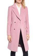 Women's Ted Baker London Chevron Wool & Cashmere Coat - Pink
