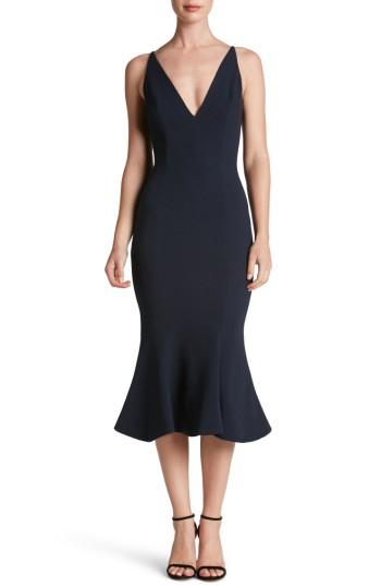 Women's Dress The Population Isabelle Crepe Mermaid Dress - Blue