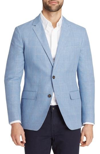Men's Bonobos Slim Fit Cotton & Linen Blazer R - Blue