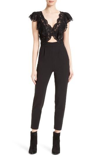 Women's Rebecca Taylor Lace & Silk Jumpsuit