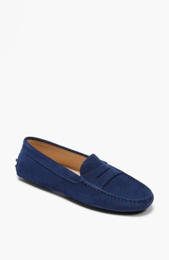 Women's Tod's 'gommini' Driving Moccasin .5us / 36.5eu - Blue