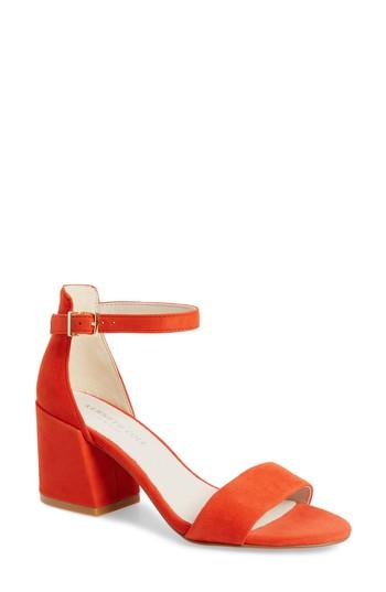 Women's Kenneth Cole New York Hannon Block Heel Ankle Strap Sandal M - Orange