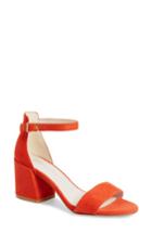 Women's Kenneth Cole New York Hannon Block Heel Ankle Strap Sandal M - Orange