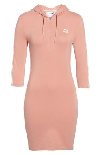Women's Puma T7 Sweatshirt Dress - Brown