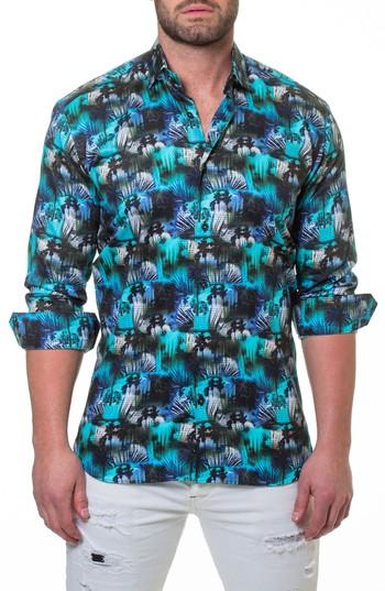 Men's Maceoo Luxor Miami Slim Fit Sport Shirt (m) - Blue