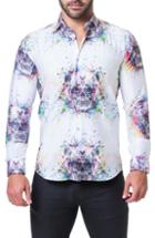 Men's Maceoo Fibonacci Spectre Print Sport Shirt (m) - White