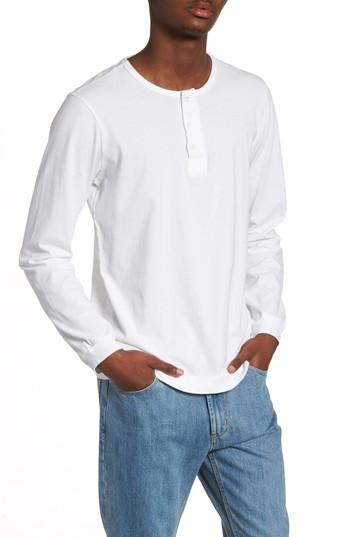 Men's Saturdays Nyc Mitch Pima Cotton Henley - White