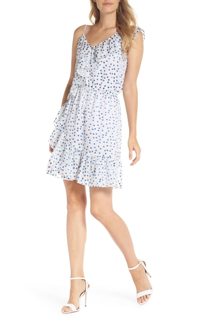 Women's Lilly Pulitzer Madelina Asymmetrical Ruffle Dress - Blue