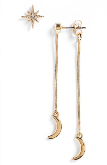 Women's Loren Olivia Star & Moon Mismatched Statement Earrings