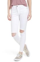 Women's Sp Black Open Knee Skinny Jeans - White