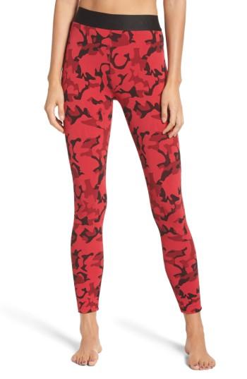 Women's Koral Knockout Crop Leggings - Red