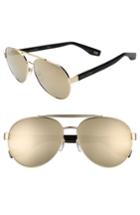 Women's Marc Jacobs 60mm Aviator Sunglasses - Black/ Gold