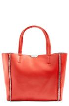 Topshop Sade Chain Shopper Bag - Red