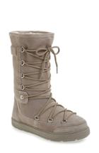 Women's Moncler 'new Laetitia' Genuine Shearling Boot, Size 35 Eu - Grey