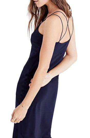 Women's Madewell Silk Slipdress - Blue