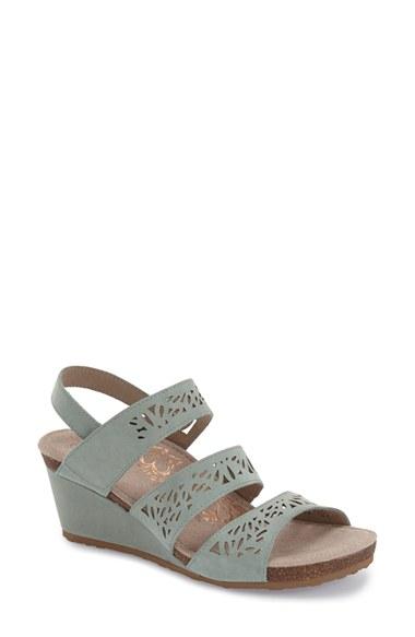 Women's Aetrex 'lexi' Wedge Sandal Eu - Green