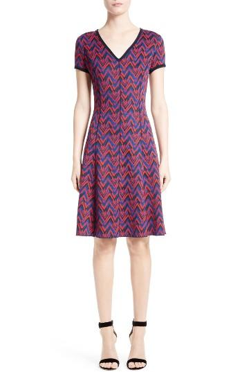 Women's St. John Collection Aziza Zigzag Jacquard Knit Dress