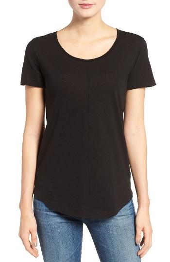 Women's Ag The Jade Cotton & Cashmere Tee - Black