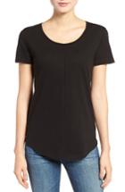 Women's Ag The Jade Cotton & Cashmere Tee - Black