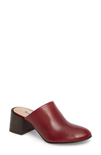 Women's Acne Studios Sil Block Heel Mule Us / 36eu - Red