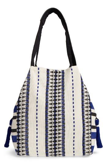 Mercado Global Rosa Woven Tote - Blue