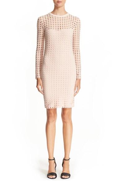 Women's T By Alexander Wang Circle Cutout Jacquard Dress