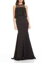 Women's Theia Illusion Popover Gown