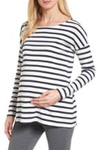 Women's Isabella Oliver Caia Stripe Maternity Top - Blue