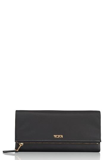 Women's Tumi Continental Flap Tech Wallet - Black