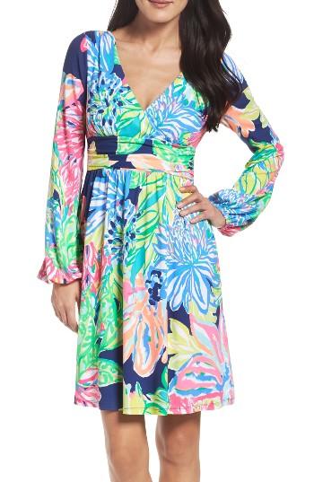 Women's Lilly Pulitzer Fleur Fit & Flare Dress - Blue