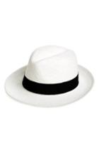 Women's Halogen Straw Panama Hat - White